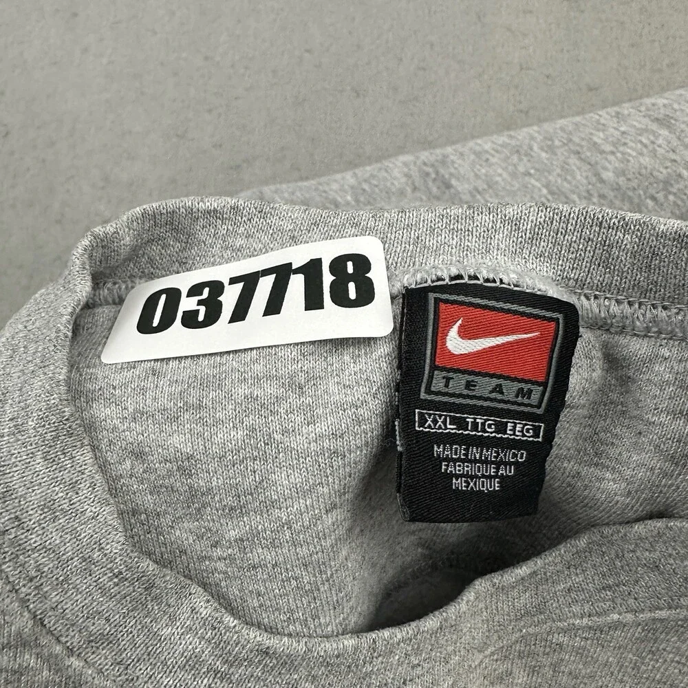 Vintage Nike Sweatshirt Men 2XL Gray Pullover Crewneck Sweatshirt Swoosh 90s *